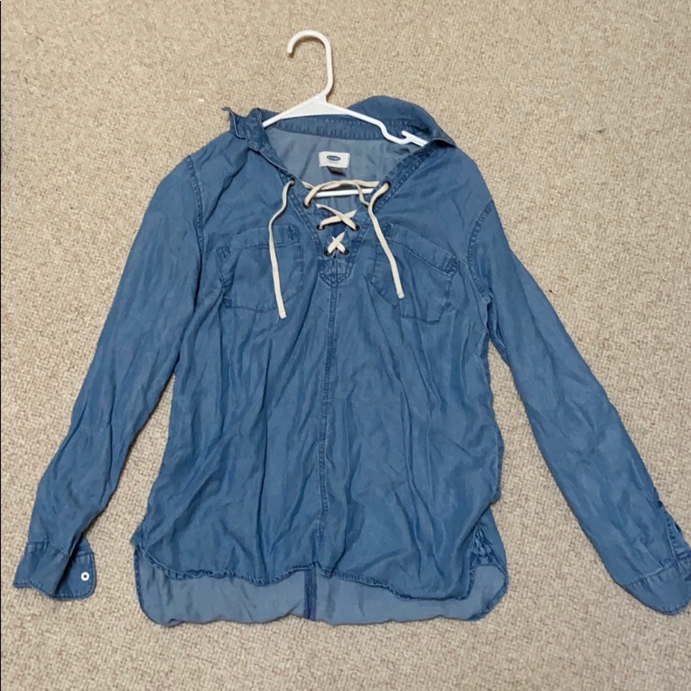 long sleeve blue shirt!